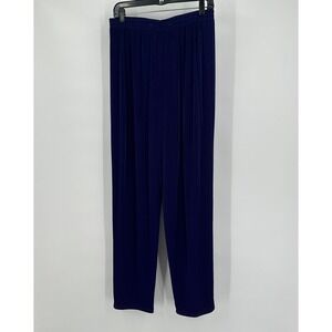 Womens Vintage Slinky Travel Pants Size L/XL Purple Minimalist Capsule Academia